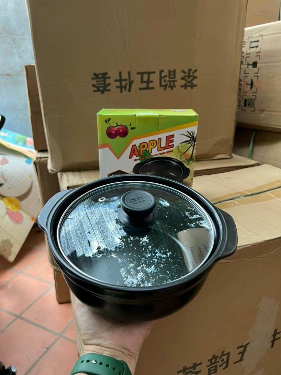 NỒI ĐẤT ĐÁY SÂU NẮP KÍNH 1L8